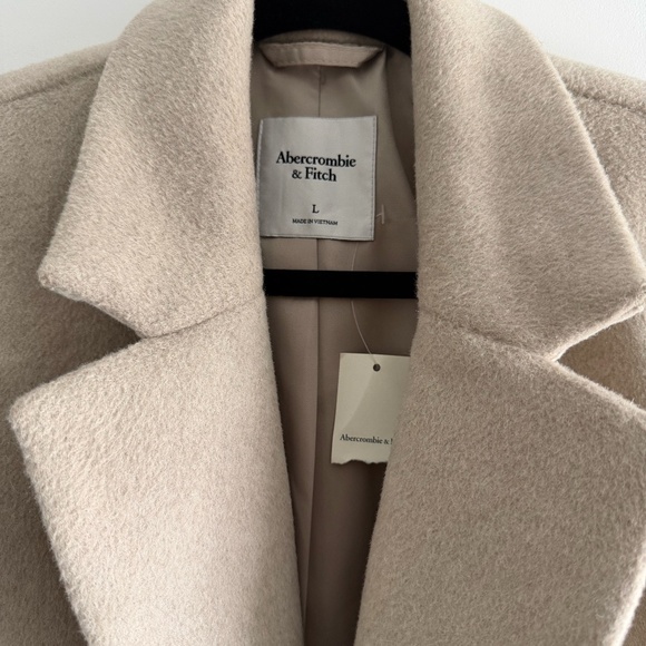 NWT! ABERCROMBIE & FITCH WOOL BLEND BLAZER / JACKET / COAT - SIZE LARGE - Picture 2 of 2